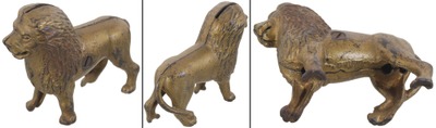 A.C. Williams Company, Chagrin Falls, Ohio: "Lion Tail Right" Cast Iron Still Bank