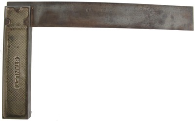 Stanley Rule & Level, No. 12: Cast Iron Nickel Pl. Try Square