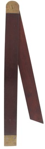 Unmarked: Early Mahogany & Brass "T" Bevel