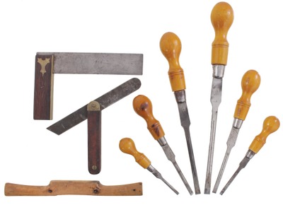 Assorted Makers: Lot Of Clean & Usabl Woodworking Tools