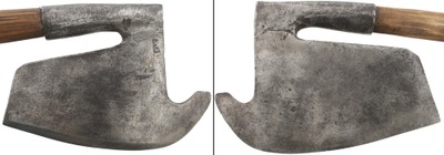 Unmarked: Early Offset Handle Hand Hewing Axe