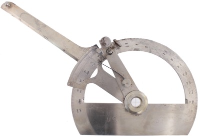 Union Intrument Company, Plainfield, New Jersey: Prec. 8" German Silver Protractor