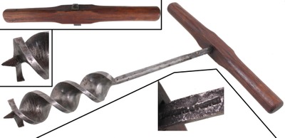 Dwights & Foster, Seymour, Connecticut, No. 10: Early 2 1/2 "T" Auger Handle