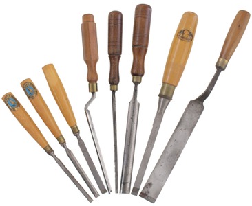Assorted Makers: Lot Of Clean & Usabl ChiselsGouges