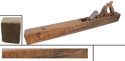 Unmarked: 19th C. Hornbeam Bod Jointer Plane
