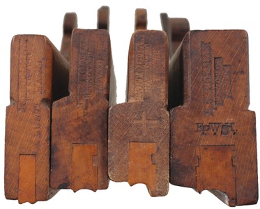 J.R. Tolman, Hanover, Massachusetts: Four Fully Boxed Bea Molding Planes