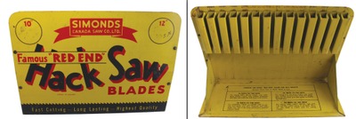 Simonds Saw Manufacturing Company, Fitchburg, Massachusetts: Hdwe. Store Display For "Red End" Hack Saw