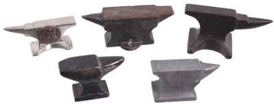 Assorted Makers: Five Small Size Souvenir Anvils