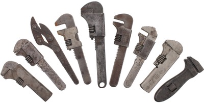 Assorted Makers: Nine "Bicycle" Type Wrenches