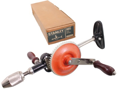 Stanley Tools, Sheffield, England, No. 905: Unused Cast Iron Breast Drill