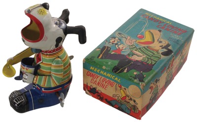 Tokyo Plaything/Shokai, Japan: "Candy Loving Canine" Mech. Toy