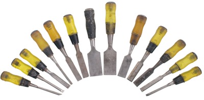 Stanley Rule & Level, No. 60: Lot Of 13 Plastic Handle Chisels