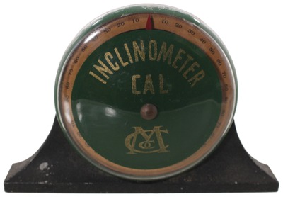 C.M. Company: Ca. 1920's Glass Fac Inclinomter Level