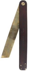 Unmarked: Early Mahogany & Brass "T" Bevel