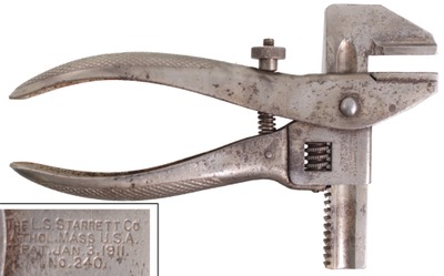 L.S. Starrett Company, Athol, Massachusetts, No. 240: Adjustable Plier Wrench