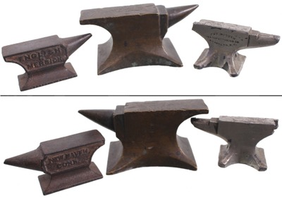 Assorted Makers: Lot Of Three Asst. Small Size Anvils