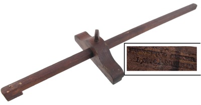 Kieffer & Auxer, Lancaster, Pennsylvania: Rosewood Panel Marking Gauge