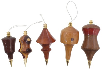 Ron George, Hampton, New Hampshire: Five Artfully Turne Plumb Bobs