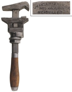Uwanta Wrench Company, Meadville, Pennsylvania: Double Quick Adj. Wrench