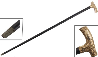 Nathan T. Clapp, 1726 Chestnut Street, Philadelphia, Pennsylvania: Gentleman's Ebony Walking Stick