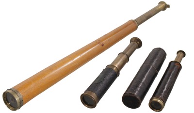 Assorted Makers: Lot Of Three Early Type Telescopes
