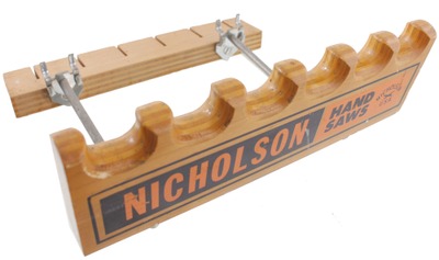 Nicholson File Company, Providence, Rhode Island: Pegboard Mount Saw Display Stand