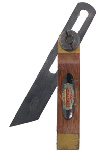 I. & D. Smallwood, Birmingham, England: Unused 6" R'wood & Brass Bevel