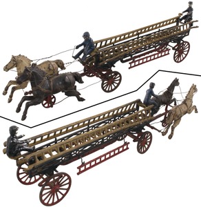 Ives, Blakeslee & Company, Bridgeport, Connecticut: Cast Iron "Phoenix" Hook & Ladder Wagon