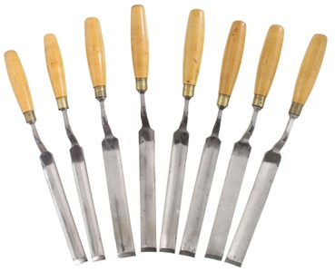 Ashley Iles, Sheffield, England: Set Of Eight Unused Pattern Mkr.S Gouges