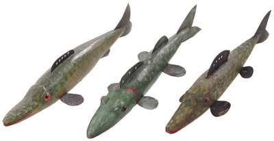 Robert Lindner, Clarence, New York: Three 1000 Islands Spear Fishing Decoys