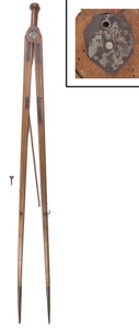 Unmarked: Early 19th C. Wood & Iron Dividers