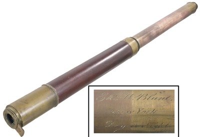 E. & G.W. Blunt, New York, New York: 19th C. Brass Nautical Telescope