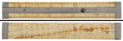 J.B. Mast Company, Mercer Street, New York, New York: Rare Ivory & Ger. Silv. Hatter's Rule