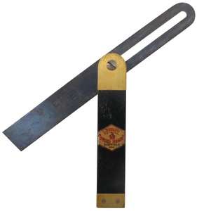 I. Sorby, Sheffield, England: Unused Ebony & Brass Sliding "T" Bevel