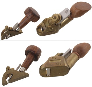 Unmarked: Two Cast Brass Violin Mkrs. Planes