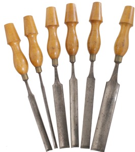 Ward & Payne, Sheffield, England: Wkg. Set Of Six Asst. Gouges