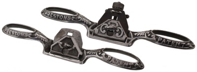 Edward Preston & Sons, Birmingham, England: Two Fancy Cast Iron Spoke Shaves