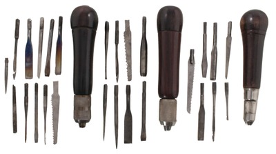 Assorted Makers: Three R'wood Hdl. Tool Handle