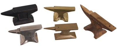 Assorted Makers: Five Extra Clean Small Size Anvils