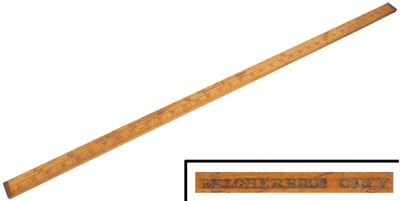 Belcher Bros. & Company, New York, New York, No. 935: Rare "Extra Thick" Yard Measure Rule