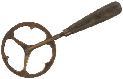 Unmarked: Unus. Small Size Brass Wheel Traveler