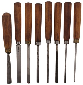 I. & J. Dixon, London, England: Set Of Eight Clean Carving Tools