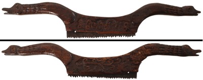 Unmarked: Hand Carved Figural Stair Maker's Saw