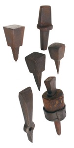 Assorted Makers: Lot Of Small Size Anvil Hardies