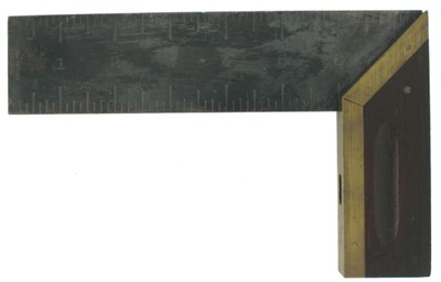 Unmarked: Unus. R'wood & Brass Try Square