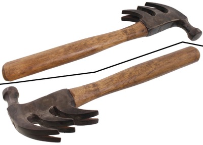 Unmarked: Blacksmith Made "Triple Claw" Hammer