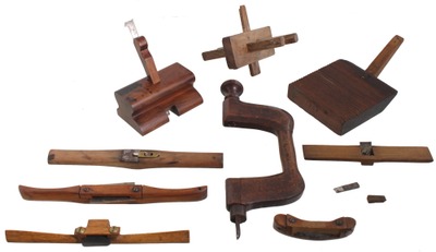 Assorted Makers: Lot Of Early Type Woodworking Tools