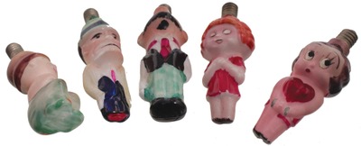Unmarked: Collection Of Five Cartoon Char. Xmas L