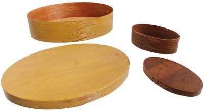 Robert Lindner, Clarence, New York: Two Oval Form Shaker Boxes