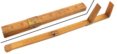 Belcher Bros. & Company, New York, New York: Extra Clean Boxwood Shoe Measure Rule